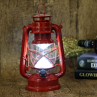 Lampe à kérosène LED classique écologique alimentée par batterie avec lumière à intensité réglable, lanterne de camping vintage portable avec poignée, lanterne d'urgence