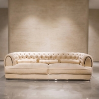 Canapé Chesterfield capitonné à boutons, meubles de maison de luxe de conception italienne