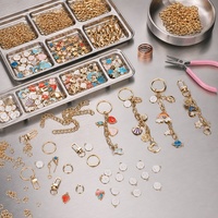 Kit de breloques DIY Meetee BB194, accessoires pour porte-clés en métal avec chaînes, anneaux et crochets pour la création de bijoux faits main et la décoration de sacs