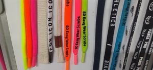 CQ Wholesale <strong>Flat</strong> Printed <strong>Drawcords</strong> 100% Polyester Various Styles for Casual Shoes Premium Quality - Product Image 3