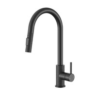 Robinet de cuisine en laiton avec bec en forme d'arc et fonction pivotante (couleurs personnalisées disponibles)