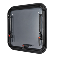 Fenêtres de caravane en acrylique à double vitrage 500x300mm, coins arrondis, fenêtre à ouverture supérieure, taille personnalisée avec homologation DOT Emark