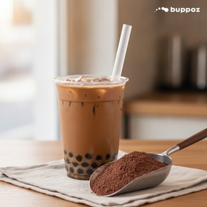 Poudre de thé au lait chocolaté 1kg, certifiée Halal HACCP, pour les boutiques de thé au lait et de bubble tea, marque privée - Product Image 4
