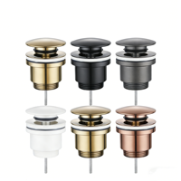 Válvula Click Clack con Certificación CE, Color Personalizado, Tapón de Drenaje de Latón para Baño, Desagüe Pop-Up G1-1/4", Accesorios de Baño
