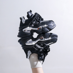 รองเท้าผ้าใบผู้หญิงแบบสวมลำลองสำหรับวิ่งและเล่นกีฬา พื้นหนา - Product Image 5