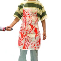 Accessoires de fête d'Halloween, maison hantée, escape room, accessoires de farce, tablier avec taches de sang, nouveautés de fête, fournitures de fête