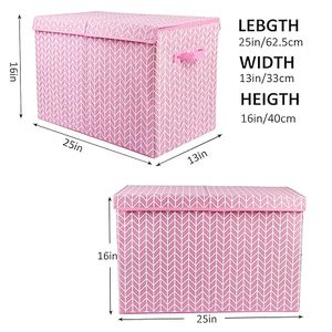 儿童大型玩具储物箱箱箱坚固的玩具箱收纳篮带盖客厅托儿所壁橱卧室游戏室 - Product Image 3