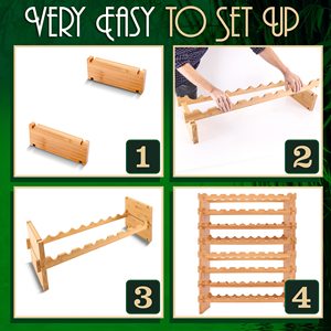 Tre Stackable Giá rượu 8-Tier sàn lớn freestanding <span class=keywords><strong>Modular</strong></span> lưu trữ hiển thị Kệ xây dựng cho nhà bếp - Product Image 5