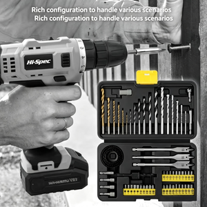 63pc <b>Drill</b> <b>Bit</b> Set High Carbon Steel <b>Wood</b> Metal Plastic Brick Drilling Tools - Product Image 4
