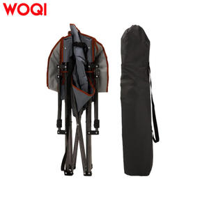Silla de Camping Extra Grande Woqi Gris, Silla de Playa Plegable Portátil con Cojín Suave, Silla de Ocio para Exteriores - Product Image 4