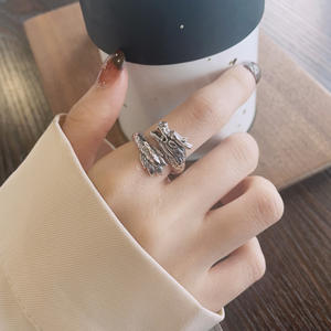 Bague ouverte en argent pur S925, motif ethnique, <span class=keywords><strong>animal</strong></span> porte-bonheur, zodiaque, <span class=keywords><strong>dragon</strong></span>, style chinois, zircon, anniversaire, usage quotidien - Product Image 5