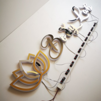 Lettres lumineuses LED miniatures personnalisées en acrylique pour comptoirs de cosmétiques et magasins de téléphonie mobile