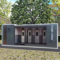 Toilettes portables de luxe haut de gamme au design moderne, respectueuses de l'environnement, pour parcs paysagers extérieurs, chantiers de construction, aires de jeux