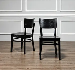 餐厅套装8把椅子桌子家具雕刻黑色木椅