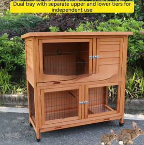 Atacado Luxo Grande Impermeável De Madeira Ao Ar Livre Coelho Gaiola Pet Gaiolas Galinheiro Premium Durável Animal Casas para Quintal - Product Image 4