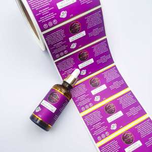 Étiquettes autocollantes écologiques en vinyle rectangulaires imperméables et résistantes à l'huile pour huile de traitement anti-âge Skin Divine 2OZ - Product Image 1