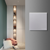Interrupteur mural FUTINA N21 250V AC 10A 2 gangs 2 voies unipolaire compatible NFC à bouton-poussoir, garantie 10 ans CB/CE