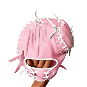 Gants de baseball en cuir professionnels de haute qualité, personnalisables avec logo et couleur, très demandés pour le poste de receveur. - Product Image 1