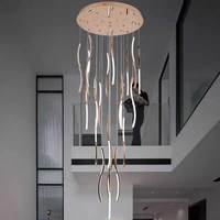 Simple moderne appartement loft duplex lustre villa hall lustre cage d'escalier lustre lampes suspendues