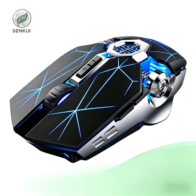 New A7 2.4Ghz Wireless Optical Rechargeable RGB LED 7-Key USB with 3200DPI 10M Range 3D Style Portable Anti-Slip Mouse
