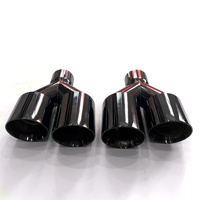 Punta de escape de acero inoxidable de 3.5 pulgadas, tubo de escape modificado, accesorios para automóvil, tubo de escape de doble salida, garganta de tubo de escape