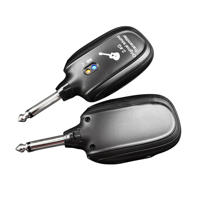 Wholesale Custom Logo 2.4GHz Digital Wireless Guitar Pickup System Transmitter Receiver 24-bit Low Latency 50M Range Built-In