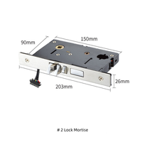 Cerradura electrónica inteligente para Hotel, pieza de cerradura mecánica con muesca, ET600RF