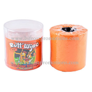<strong>Orange</strong> Colored Soy Ink Custom Printed Toilet <strong>Paper</strong> - Product Image 1