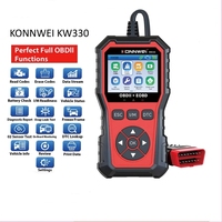KONNWEI KW330 Escáner de Motor de Automóvil OBD2/EOBD de 12V, Tamaño de Palma de la Mano, Económico, para Datos en Tiempo Real y Pruebas de Batería