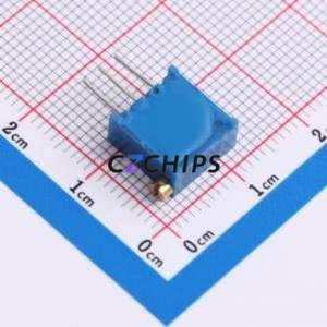 Resistencia Ajustable/Potenciómetro 3296X-1-205LF, Componente de Orificio Pasante (THT)-3P, 9.5x4.9mm, Resistencia de 2mOhm, 10%, 500mW, 250ppm ℃ - Product Image 2