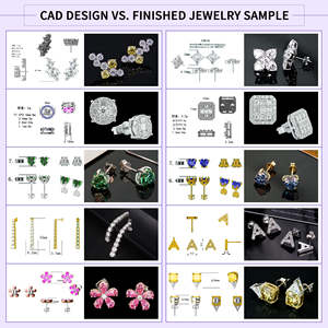 Pendientes de tuerca con cierre de rosca de plata de ley 925 para mujer, al por mayor, personalizados, con moissanita de color, joyería de estilo hip hop - Product Image 4