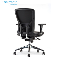Silla de Oficina Ergonómica con Soporte Lumbar Ajustable, Respaldo Medio, Cuero PU, para Oficina en Casa