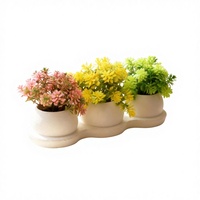Bonsaï artificiel en plastique miniature 5 cm, fleurs paysagères d'intérieur, plantes artificielles, verdure, aménagement paysager, décoration intérieure artificielle
