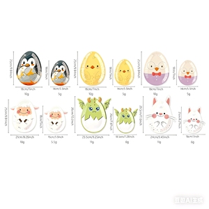 Assiettes en papier personnalisées pour la fête de Pâques, œufs de dinosaures, fournitures jetables pour la table, décorations de table - Product Image 3
