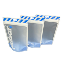1 once sacs en mylar sac en mylar à fermeture éclair en plastique feuille d'aluminium pochette debout or avec fenêtre