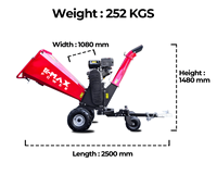 Maxpower 350PRO Fabricant OEM Vente directe 15Hp Puissant broyeur de bois de jardin Broyeur de bois à essence