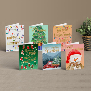 Tùy Chỉnh In Ấn Giáng Sinh Thẻ Kỳ Nghỉ Bộ Mùa Đông Rừng Động Vật Giáng Sinh Thiệp Chúc Mừng Thẻ - Product Image 5