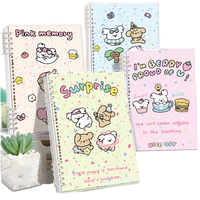 Cuaderno de Papel con Espiral para Escritura en Inglés B5 con Dibujos Animados, 60 Hojas, Cuaderno de Vocabulario de Cuatro Líneas Engrosado para Estudiantes