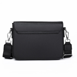 <span class=keywords><strong>Sac</strong></span> bandoulière messager décontracté et tendance pour <span class=keywords><strong>homme</strong></span> en cuir PU avec rabat, sacoche de selle de haute qualité - Product Image 3