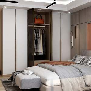 Factory Outlet Professional Custom Modern Furniture Wooden Professional Bedroom Storage <b>Wardrobe</b> - Product Image 2
