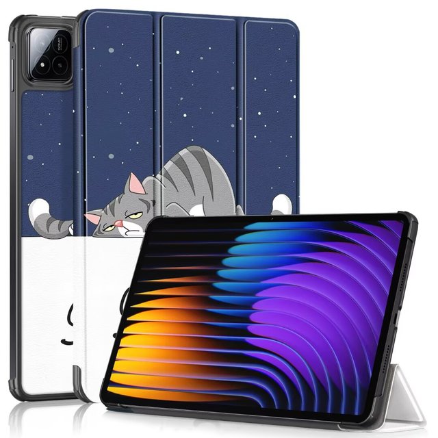 Motive Print Slim Tri-folding Stand PU Leather Tablet Case Cover Shell for Xiaomi Pad 7 /7 Pro 11.2" 2024