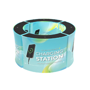 Table de charge sans fil portable rétroéclairée Y2 Power Rectangle rond en forme d'arc Station de charge mobile facile à transporter pour les événements - Product Image 3