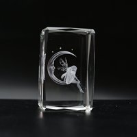 Cristal Cube Ornement 5*8cm Bureau Bureau Table Basse Décor Vacances Graduation Retour À L'école Cadeaux Pierre Autre Cristal Artisanat