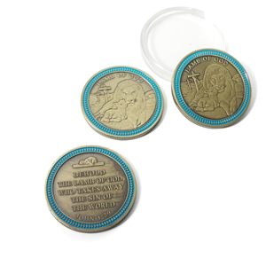 Pièce de défi medel personnalisée diamètre 40mm, pièce en métal en cuivre revêtue d'une pièce en bronze antique à bords dentelés - Product Image 2