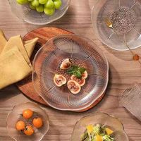 Bol de service moderne en verre festonné pour apéritifs, collations, bonbons, buffet de mariage, décoration de table de fête, plat à nourriture transparent