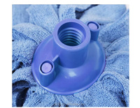 Tête de serpillière ronde de cuisine en microfibre avec bâton en acier inoxydable de 1.2m