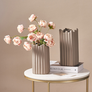 Arreglo Floral Moderno para Decoración del Hogar, Ramo de Flores Secas, Florero de Cerámica Tipo Cliff - Product Image 5