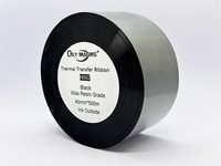 N002 Pita Transfer Termal Resin Lilin 33mm 55mm 110mm X 500m untuk Pencetakan Label Barcode Grosir