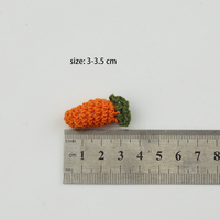 3-3.5Cm Mini Oranje Kleur Wortel Katoen Haakfruit 3d Handgemaakte Kleding-En Kledingaccessoires