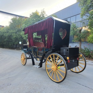 Sightseeing Carriage Tourist Horse Drawn European Horse Carts Wagon Carriage Pumpkin Wedding Electric Horse Carriage - Product Image 6